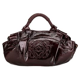 Loewe Anagram Nappa Aire Handbag Wine Red Red