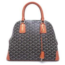 Goyard Vendome MM Handbag PVC Canvas Leather Black
