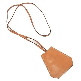 Hermès Colar pendente chaveiro Clochette Hermes Marrom