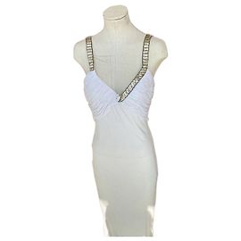 Robe Roberto Cavalli Noir Blanc Doré Noir Blanc Doré