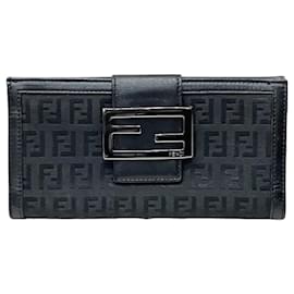 Fendi-Fendi Zucchino 8M0032 Bifold Wallet-Black