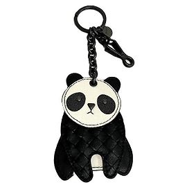 Bottega Veneta Panda Keyring Bag Charm Black