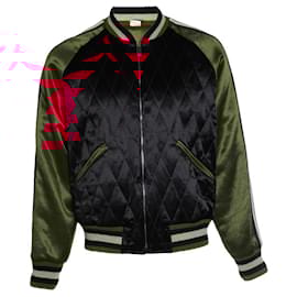 Gucci-reversible varsity bomber jacket with tiger-Multiple colors