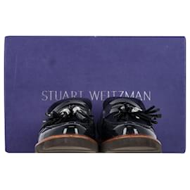 Stuart Weitzman-Mocassins Stuart Weitzman Manila en cuir verni bleu marine-Bleu,Bleu Marine