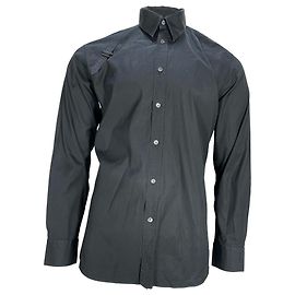Camisa de manga longa em algodão preto com detalhe de arnês Alexander Mcqueen Preto