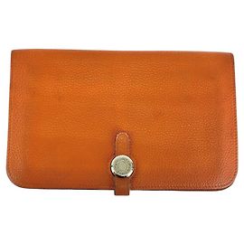 Hermès Cartera Larga GM Dogon Hermes Naranja Naranja