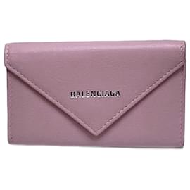 Balenciaga-Balenciaga Leather Key Case 650118DLQON5616-Pink
