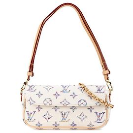 Monogram Jacquard Geldbörse mit Kette von Louis Vuitton Weiß