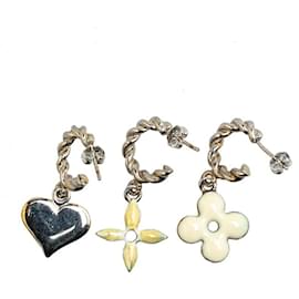 Louis Vuitton-Louis Vuitton Sweet Earrings Set of 3 M65471-Silvery,Metallic
