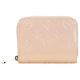 Louis Vuitton-Louis Vuitton Patent Leather Zippy Coin Purse-Brown,Beige