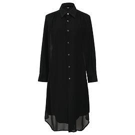 Comme Des Garcons Abito camicia midi Comme Des Garçons in viscosa nera Nero