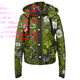 Gucci- Gucci Floral Embellished Button Down Jacket in Multicolor Polyamide-Multiple colors