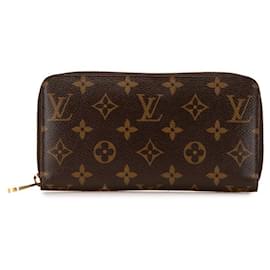 Louis Vuitton-Louis Vuitton Monogram Zippy Wallet Brown-Brown