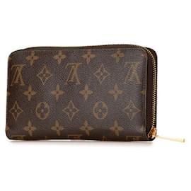 Louis Vuitton-Louis Vuitton Monogram Zippy Wallet Brown-Brown