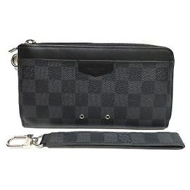 Louis Vuitton Damier Graphite Zippy Wallet N60379 Black