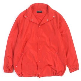 Impermeable con capucha con estampado de logo Balenciaga rojo Roja