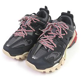 Balenciaga Track Dad Shoes Leather Black Black