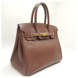 Hermès-Sac à main Hermès Birkin 30 marron-Marron