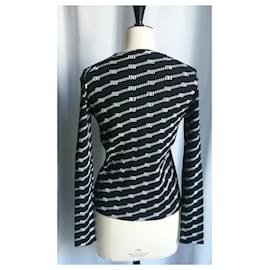 Balenciaga-BALENCIAGA Black knitted sweater with monogram size T36 in very good condition-Black