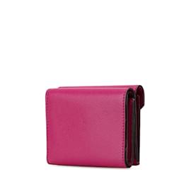 Fendi-Fendi FF Diamond Tri-fold Wallet-Pink