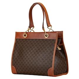 Céline-Celine Macadam Handbag Tote Bag-Brown