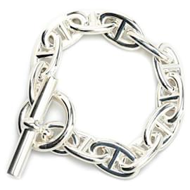 Hermès-Hermes Chaine d'Ancre Silver Charm Bracelet-Silvery
