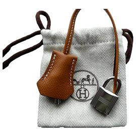 bell, pull tab and lock hermès new for hermès bag dustbag Light brown