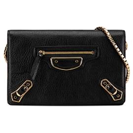 Balenciaga-Balenciaga Chain Wallet Shoulder Bag-Black