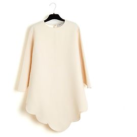 Valentino Garavani Valentino Top Tunic FR36 Ecru Wool and Silk Top Cape UK8 US6 Cream