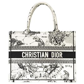 DIOR Book Tote in White Canvas - 102258 White