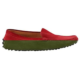 Tod's-Suede loafers-Red