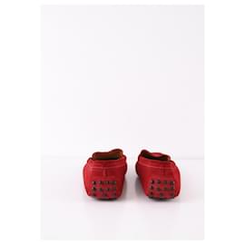 Tod's-Suede loafers-Red