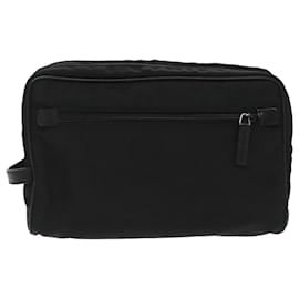 Gucci-GUCCI Clutch Bag Nylon Black Silver Auth mr639-Black,Silvery