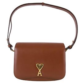 Ami Lederhandtasche Braun