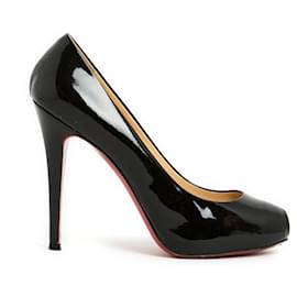 Christian Louboutin-Louboutin Escarpins EU39.5 New Very Prive Patent Leather Heels Pums UK6 US8.5-Noir