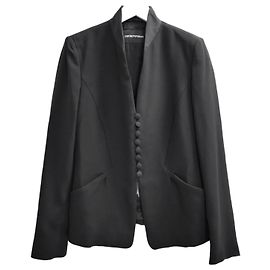 Emporio Armani Black Equestrian Inspired Jacket Black