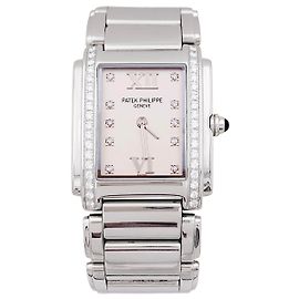 Patek Philippe 'Twenty-4' steel watch, diamonds. Other