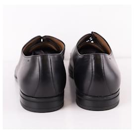 Hugo Boss-Lace-up leather shoes-Black