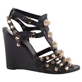 Balenciaga-Leather heels-Black