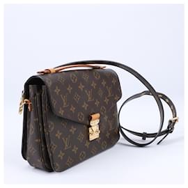 Louis Vuitton-Louis Vuitton Monogram Pochette Metis MM 2Way Handbag M44875-Brown