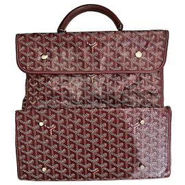 Goyard Travel Bag Dark Red Canvas Dark red