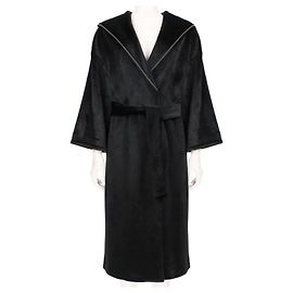 Abrigo de terciopelo negro adornado con cuentas Brunello Cucinelli Negro