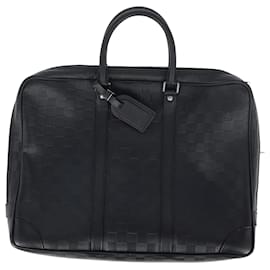 Louis Vuitton-Louis Vuitton Porte-Documents Voyage PM Bag in Black Leather-Black