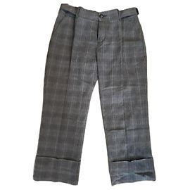 Ikks cropped wool pants grey Grey