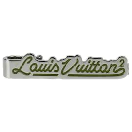 Louis Vuitton-Clips de gravata LV Squared da Louis Vuitton-Prata,Vermelho