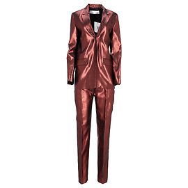 Victoria, Victoria Beckham Pant Suit in Red Acetate Red Dark red