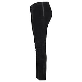 Gucci- Gucci Zipped Skinny Pants in Black Suede-Black