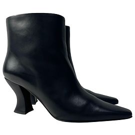 Bottega Veneta Cloud Stiefeletten aus schwarzem Kalbsleder Schwarz