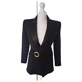 Giacca sartoriale Balmain nera in lana Nero