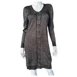 Dkny Strickmini Kleid Schwarz Schwarz